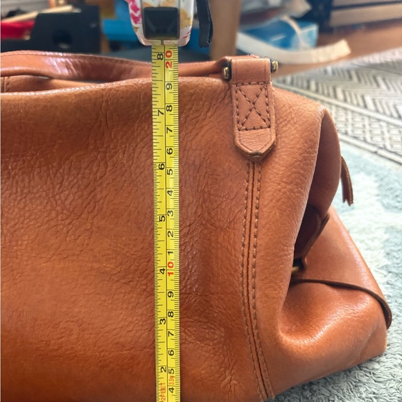 Maxwell Brown Leather Women's small duffle style Bag - Picture 14 of 14